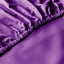Cotton Home Fitted Sheet Set 3Pc Satin 300TC Dark Purple