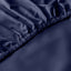 Cotton Home Fitted Sheet Set 3Pc Satin 300TC Navy Blue