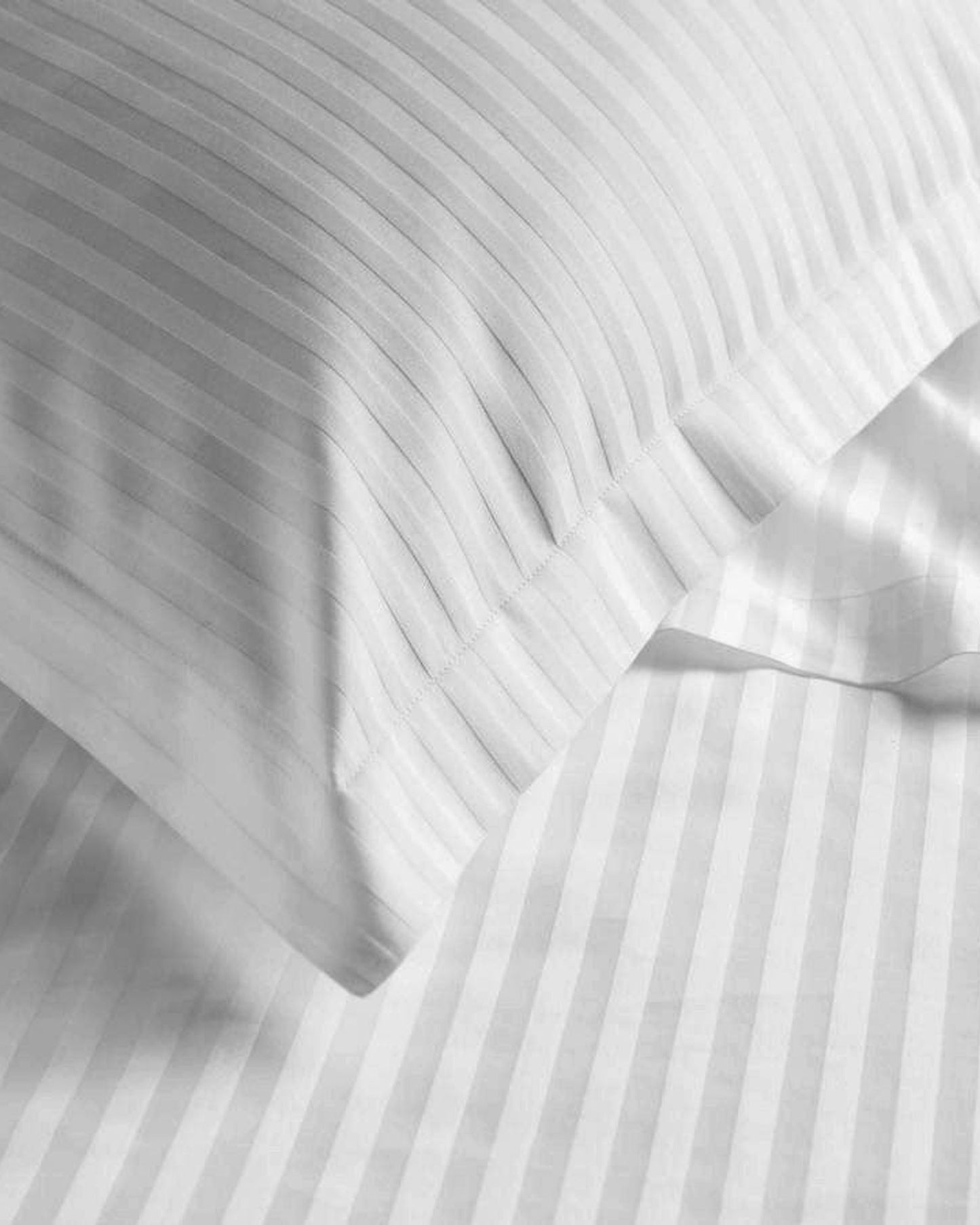 Cotton Home Duvet Cover Set 6Pc Stripe White