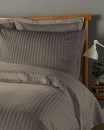 Cotton Home 6-piece Set Stripe Duvet Cover Stipe Grey