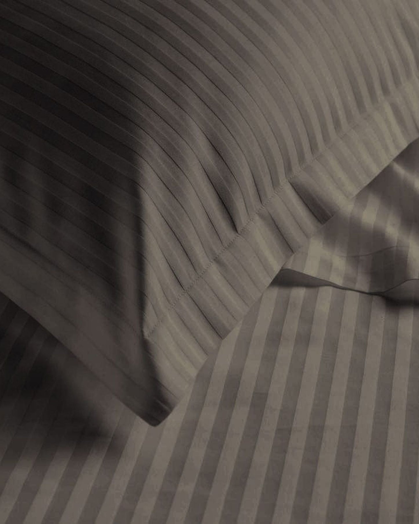 Cotton Home Duvet Cover Set 6Pc Stripe Grey