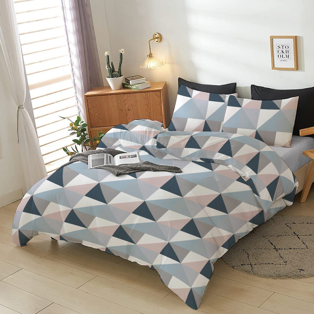 Cotton Home 4-Piece Luxury Cotton Comforter Set Abstract Stock