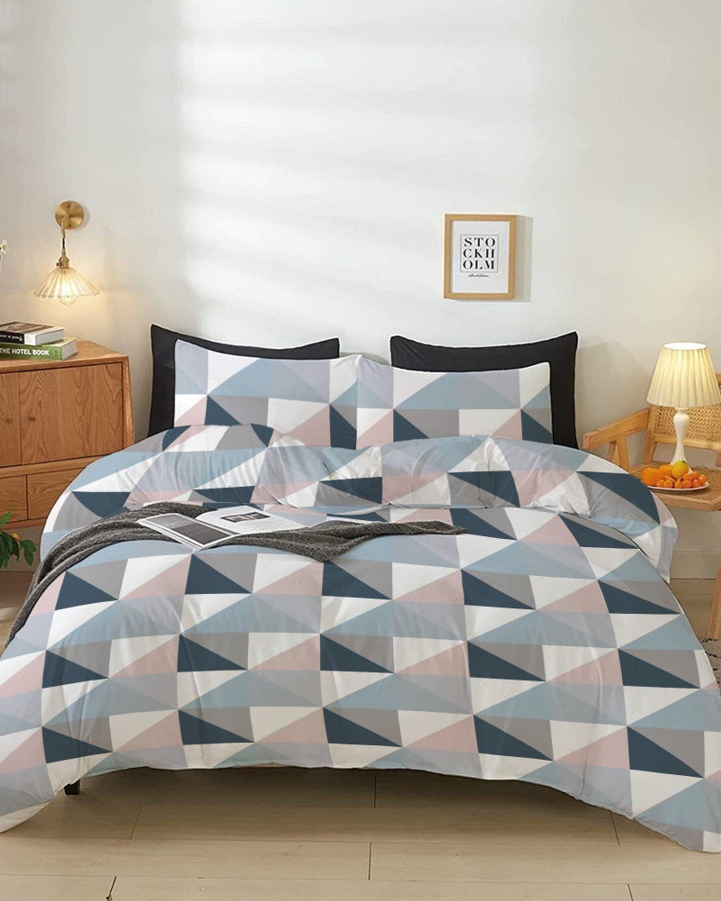 Cotton Home Comforter Set 4Pc Abstract Stock