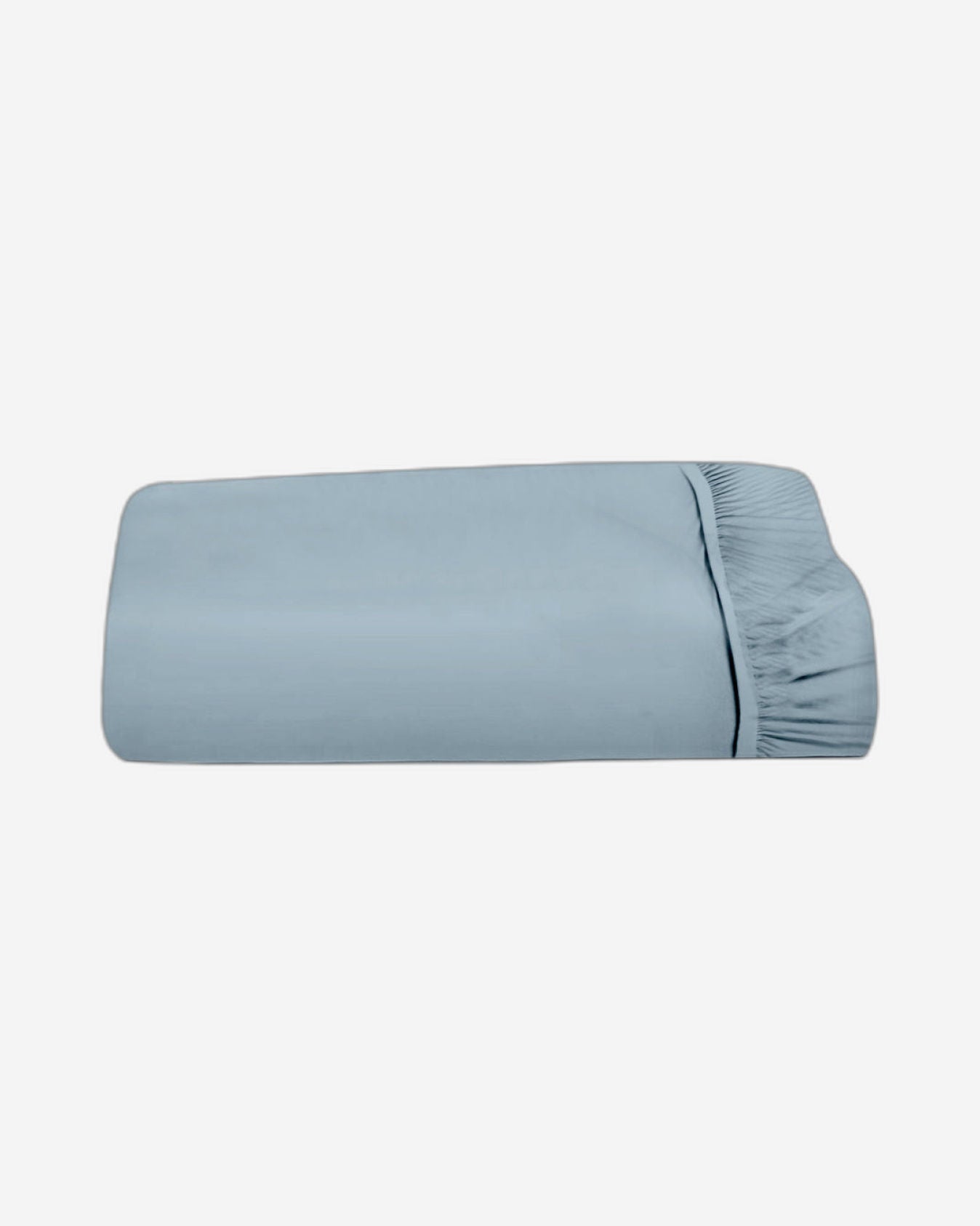 Cotton Home Fitted Sheet 1Pc Super Soft Metallic Blue