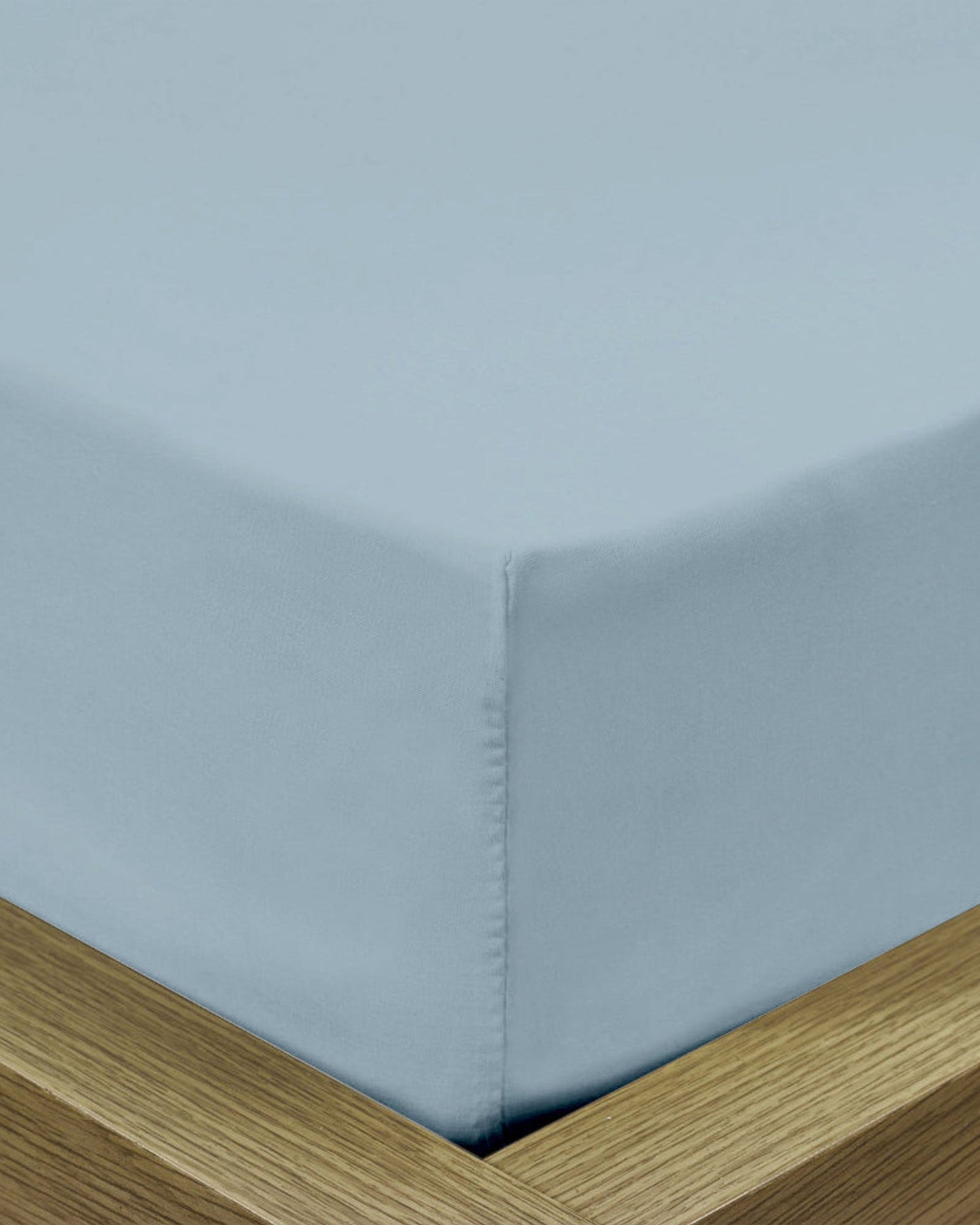 Cotton Home Fitted Sheet 1Pc Super Soft Metallic Blue