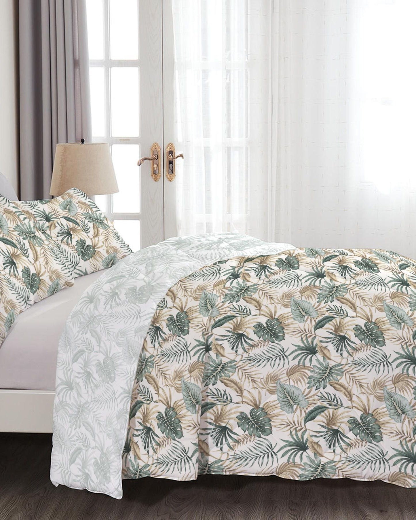 Cotton Home Comforter Set 4Pc High Summer Tropicals