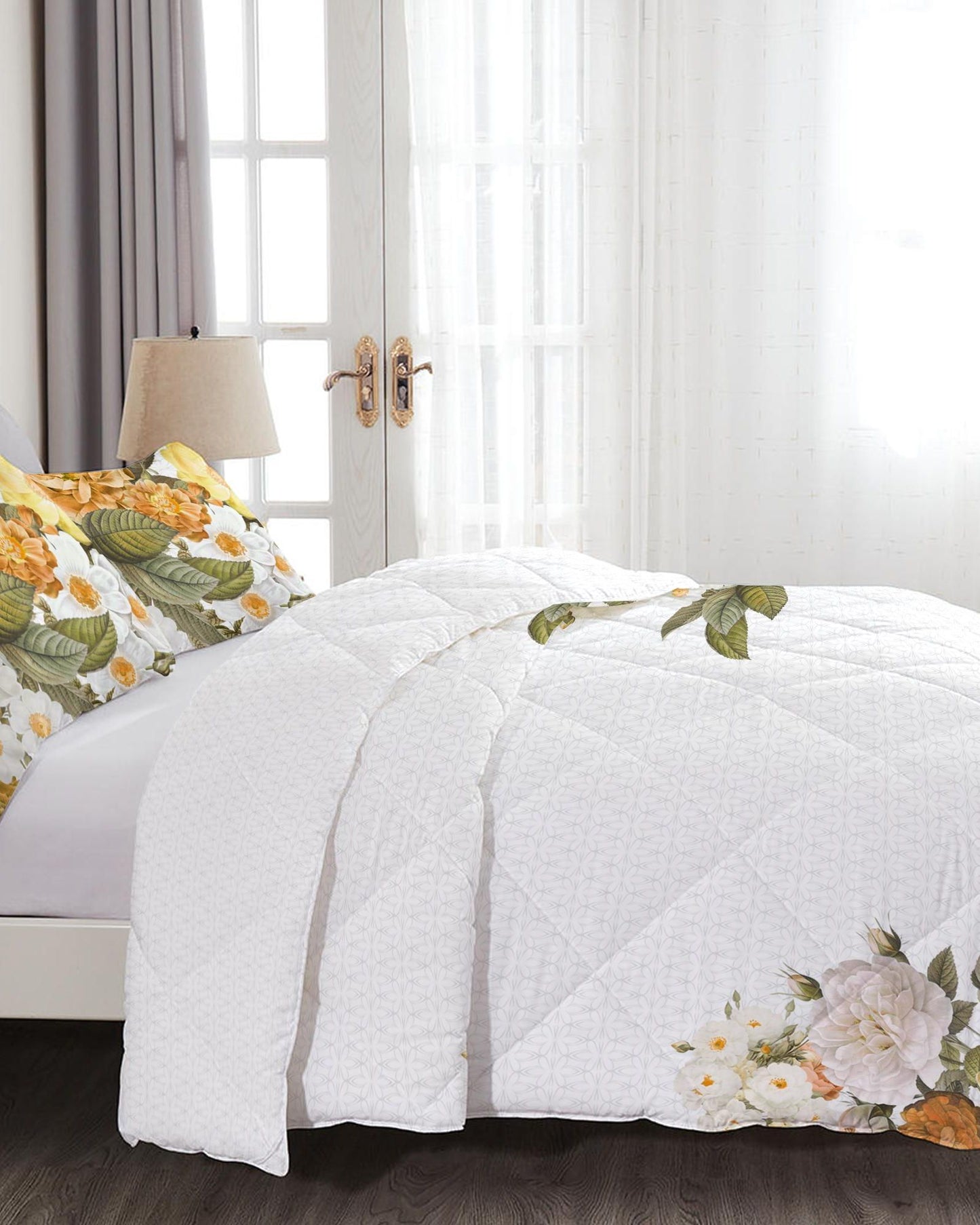 Cotton Home Comforter Set 4Pc Summer Bloom