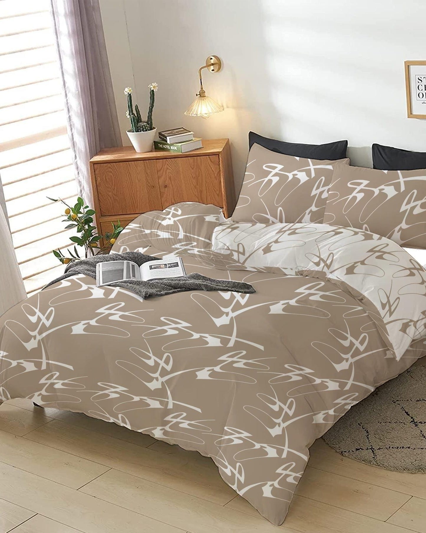 Cotton Home Comforter Set 4Pc Abstract Stock