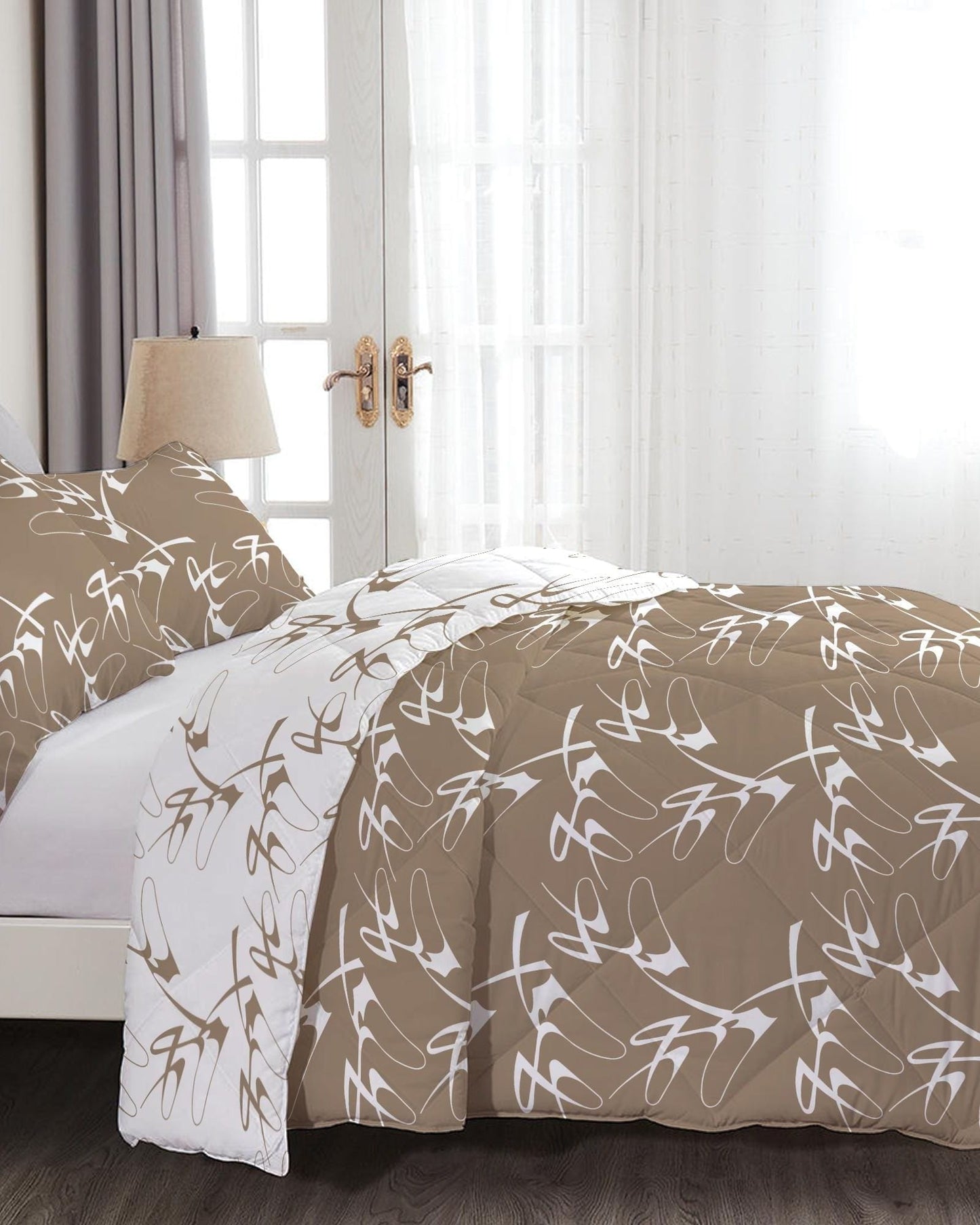 Cotton Home Comforter Set 4Pc Abstract Stock