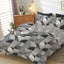 Cotton Home Comforter Set 4Pc Bauhaus Print Grey