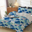Cotton Home Comforter Set 4Pc Bauhaus Print Blue