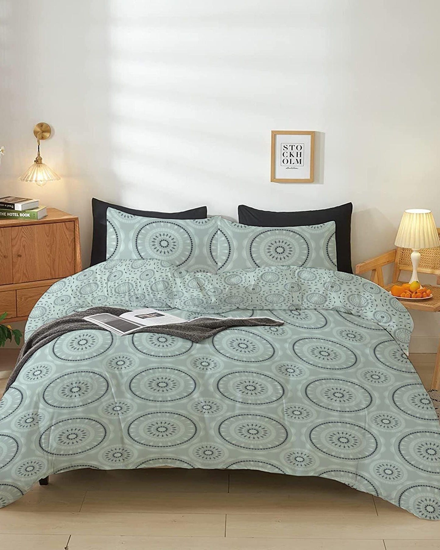 Cotton Home Comforter Set 4Pc Circular Motif