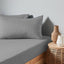 Cotton Home Fitted Sheet 1Pc Jersey Grey