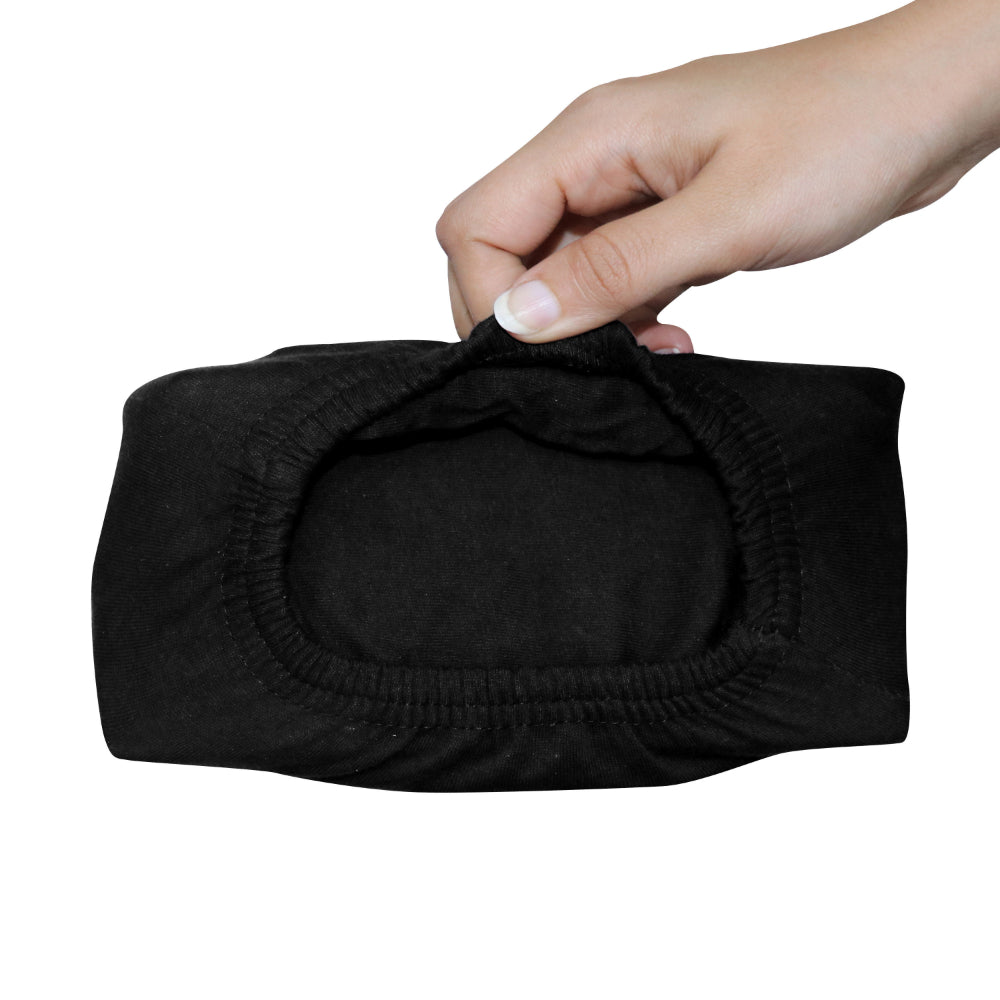 Cotton Home Fitted Sheet 1Pc Jersey Black