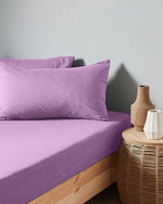 Cotton Home Jersey 1-piece Fitted Sheet Purple