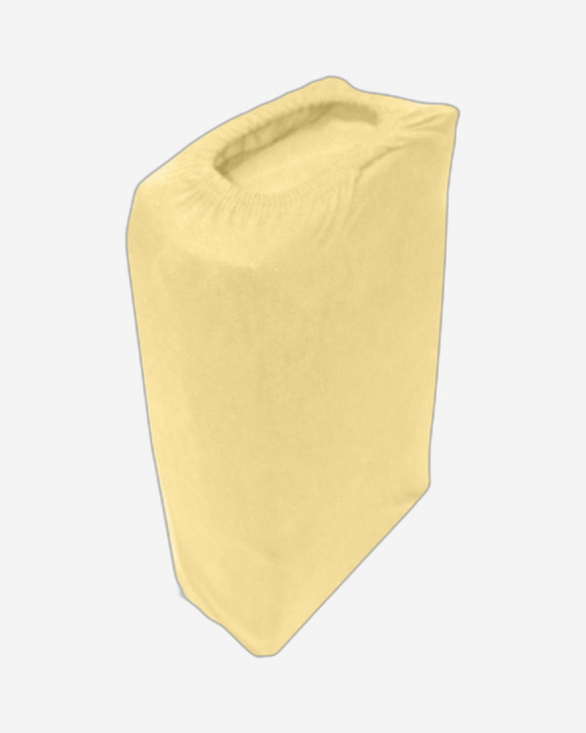 Cotton Home Fitted Sheet 1Pc Jersey Yellow