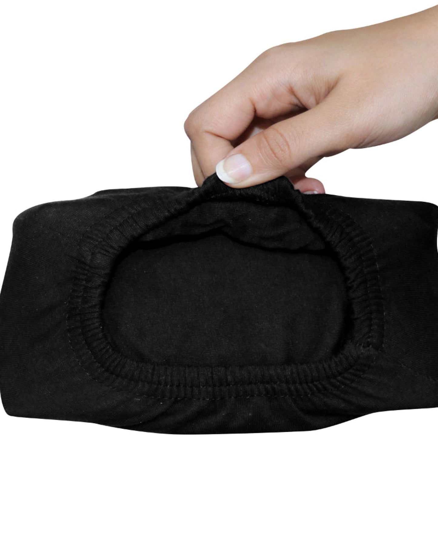 Cotton Home Fitted Sheet 1Pc Jersey Black