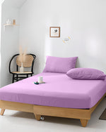 Cotton Home Jersey 1-piece Fitted Sheet Purple