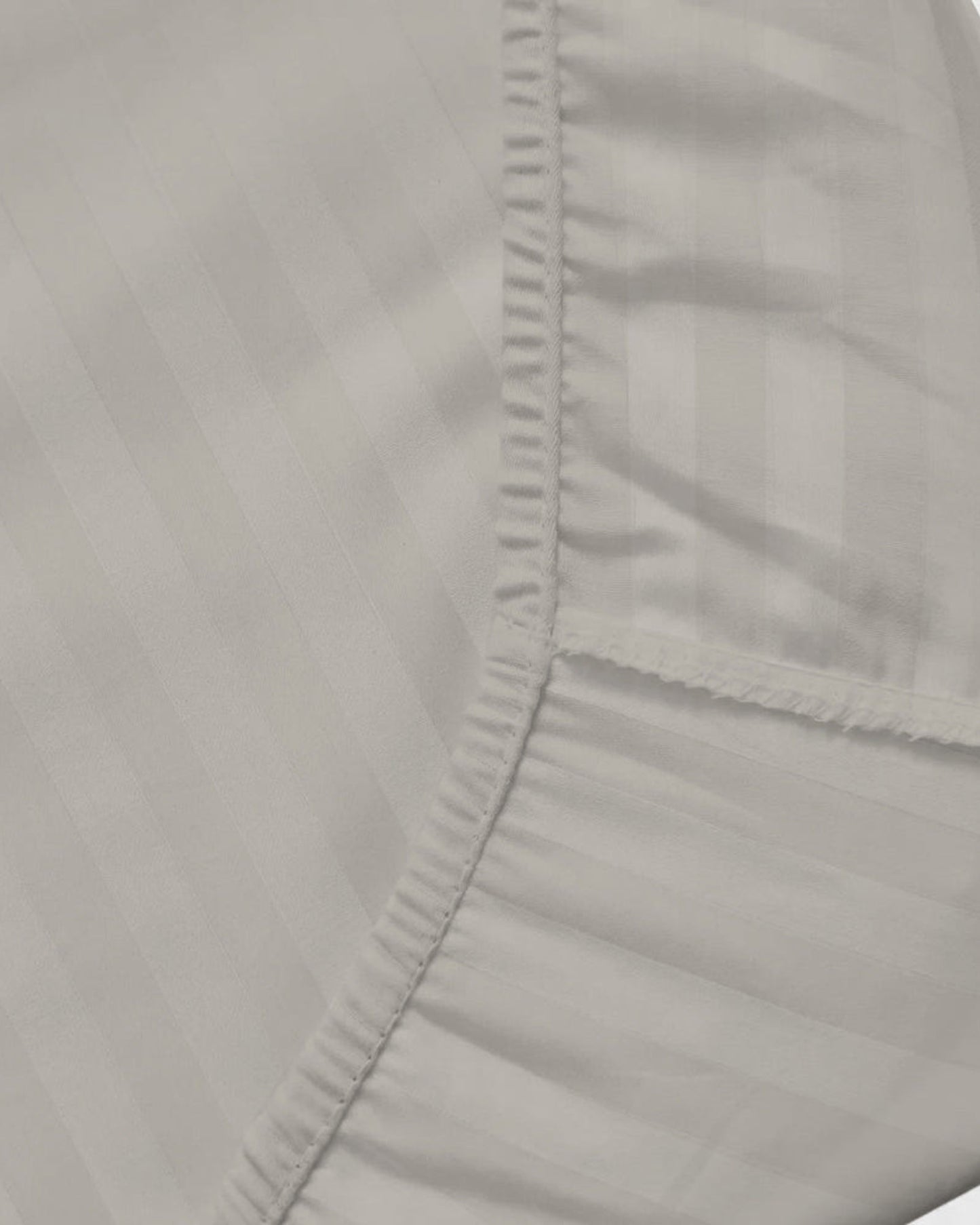 Cotton Home Fitted Sheet Set 3Pc Stripe Light Brown