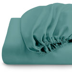 Cotton Home Fitted Sheet 1Pc Super Soft Teal