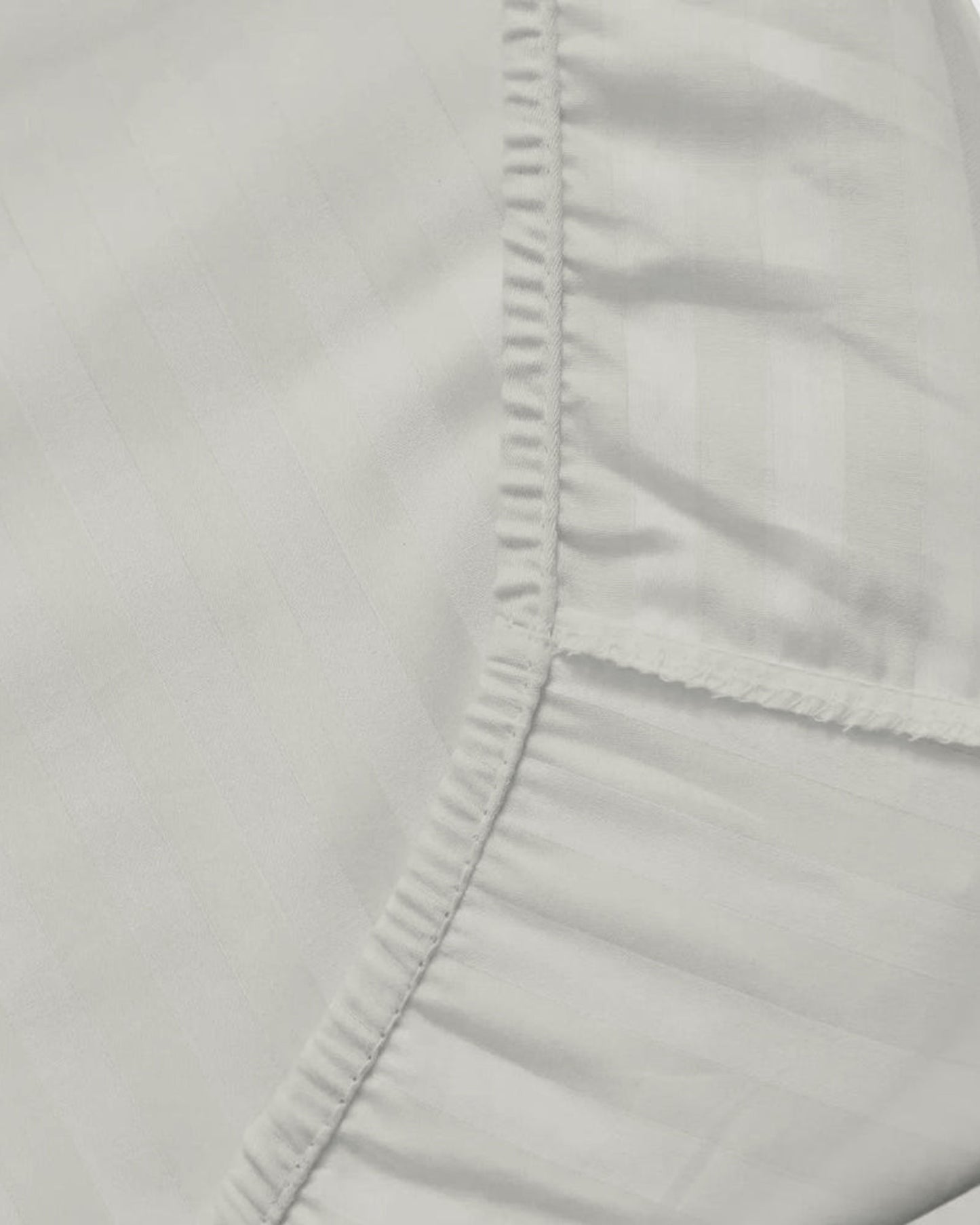 Cotton Home Fitted Sheet Set 3Pc Stripe Cream