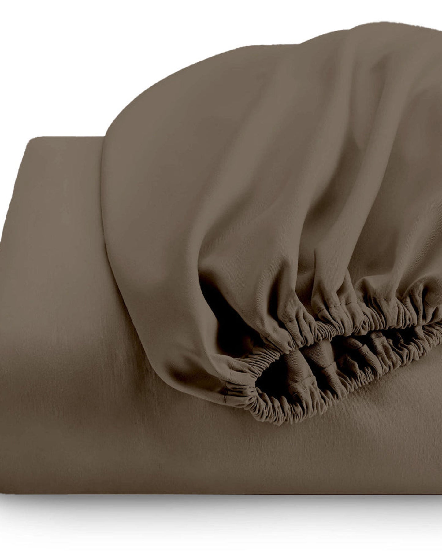Cotton Home Fitted Sheet 1Pc Super Soft Brown