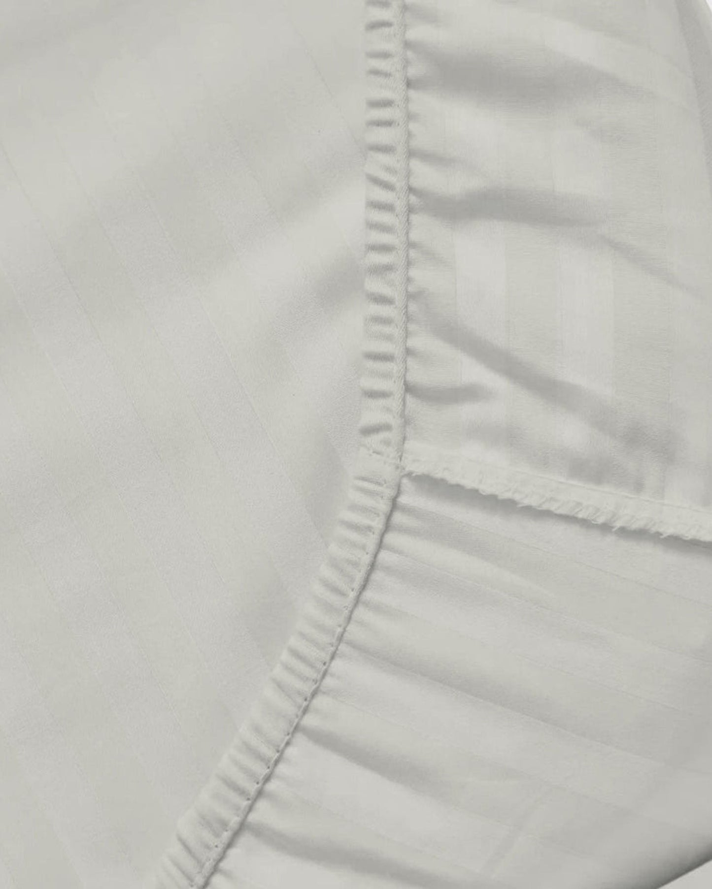 Cotton Home Fitted Sheet Set 3Pc Stripe Cream