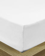 Cotton Home Fitted Sheet 1Pc Super Soft White