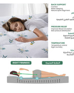 Cotton Home Mattress Topper Set 3Pc Floral