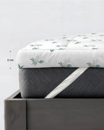 Cotton Home Mattress Topper Set 3Pc Floral