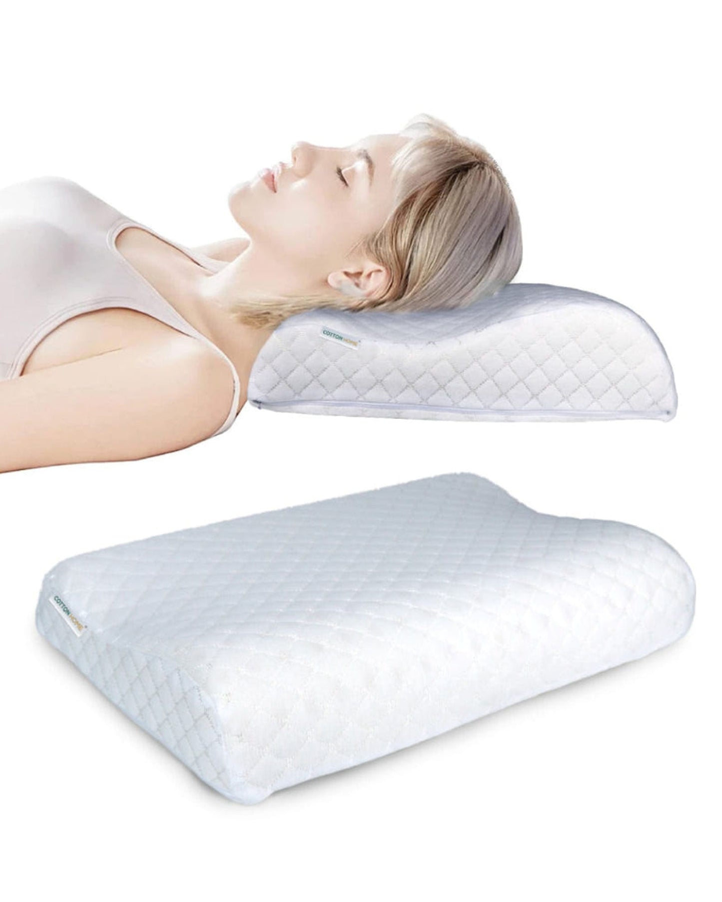 Cotton Home Pillow Smooth White