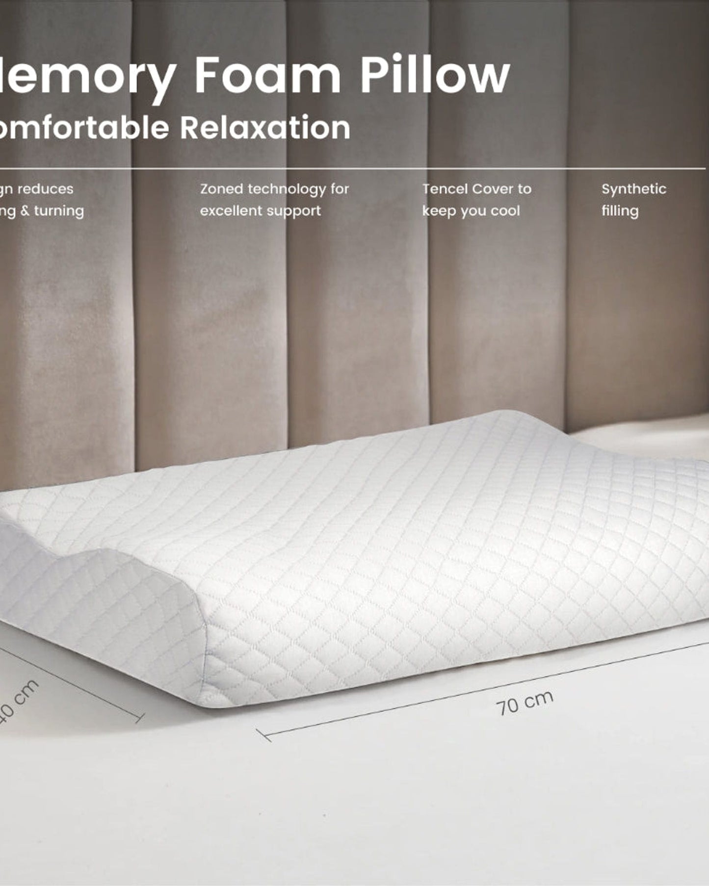 Cotton Home Pillow Smooth White
