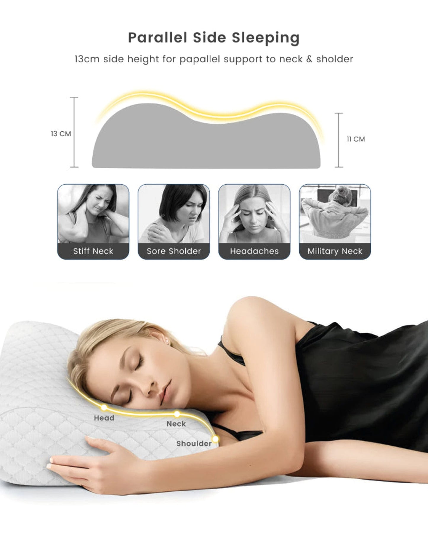 Cotton Home Pillow Smooth White