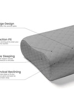 Cotton Home Classic Breatheasy Memory Foam Pillow Anti-stress Fabric Grey