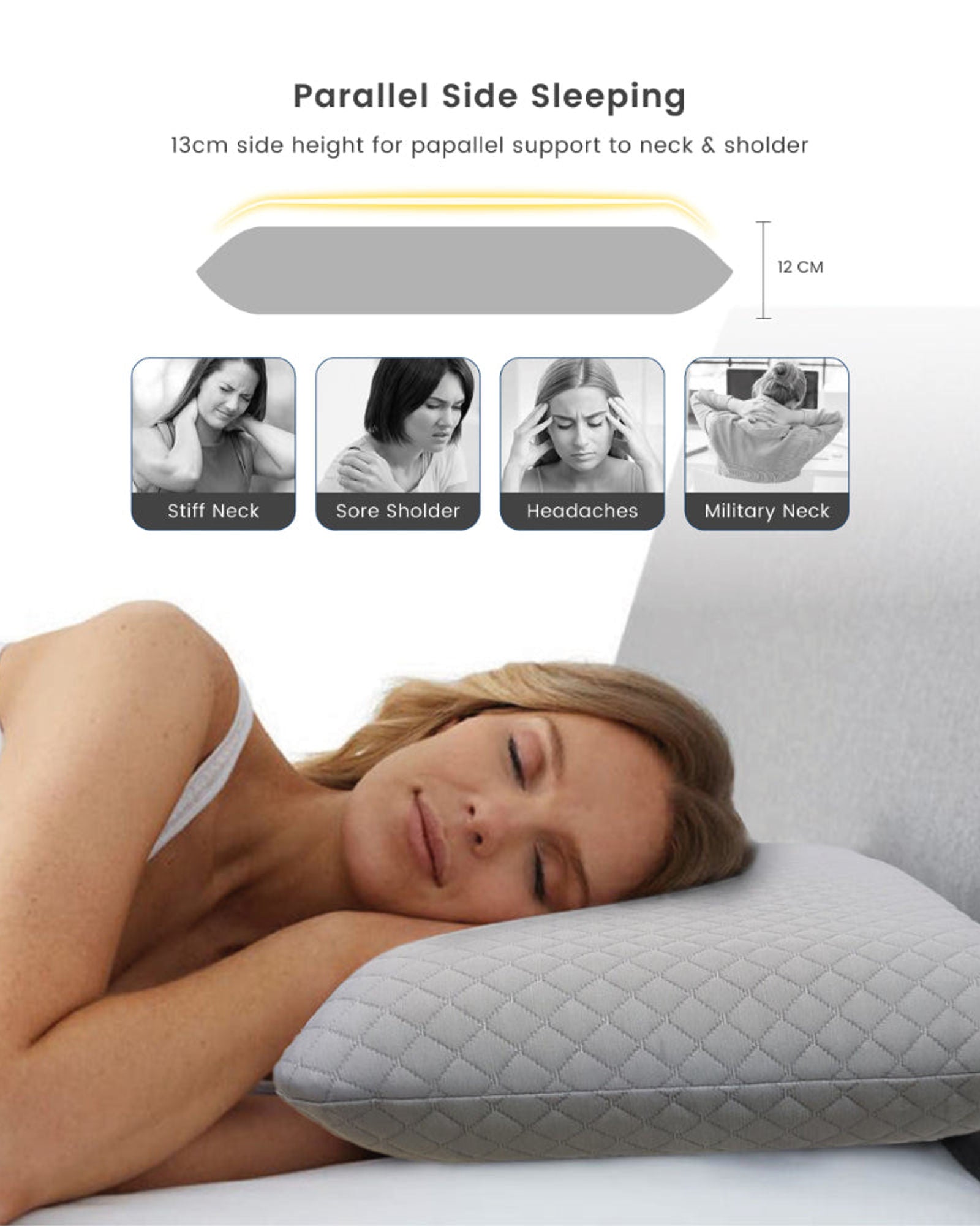 Cotton Home Classic Breatheasy Sponetta Memory Anti-stress Fabric Grey