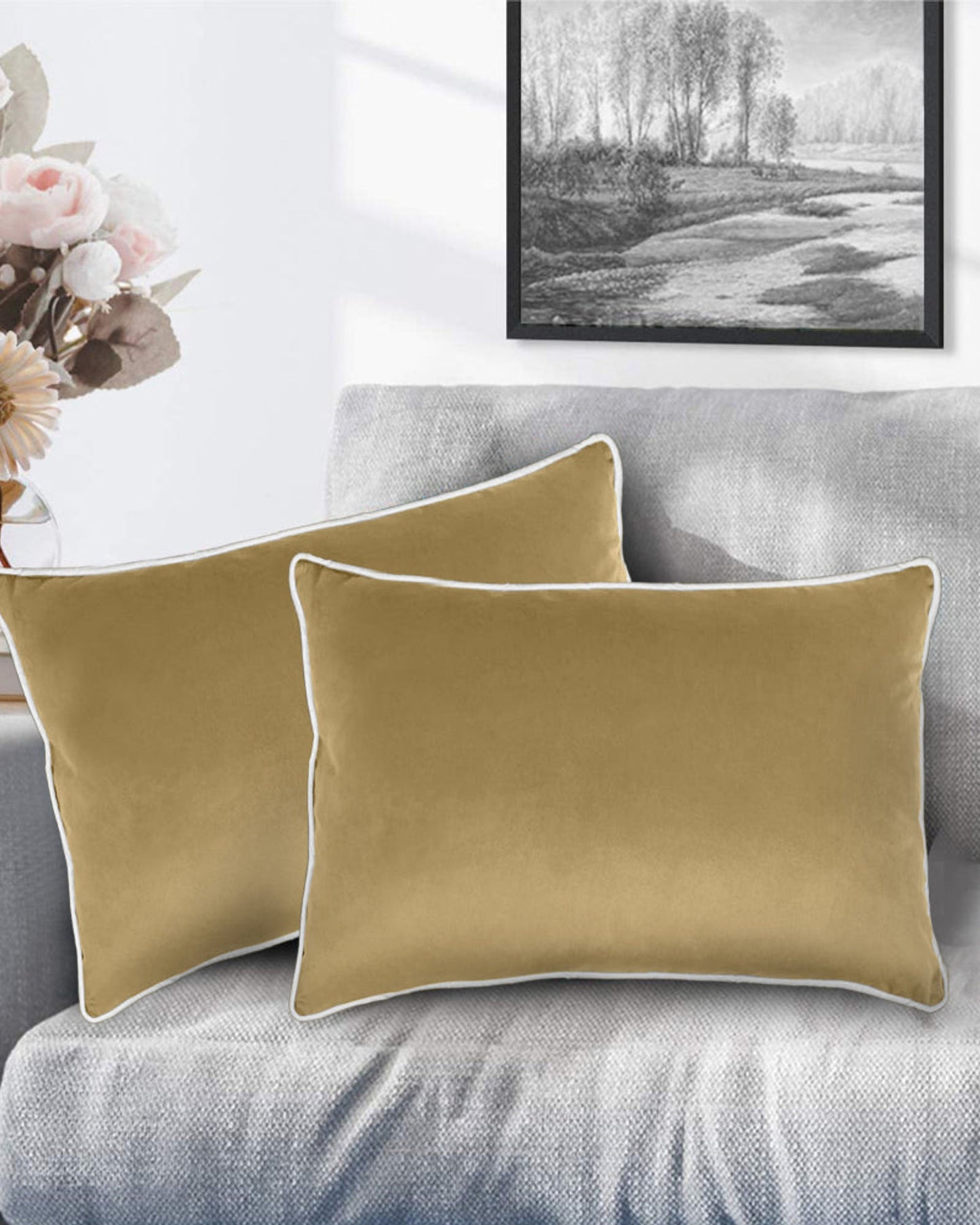 Cotton Home Cushion 2Pc Velvet