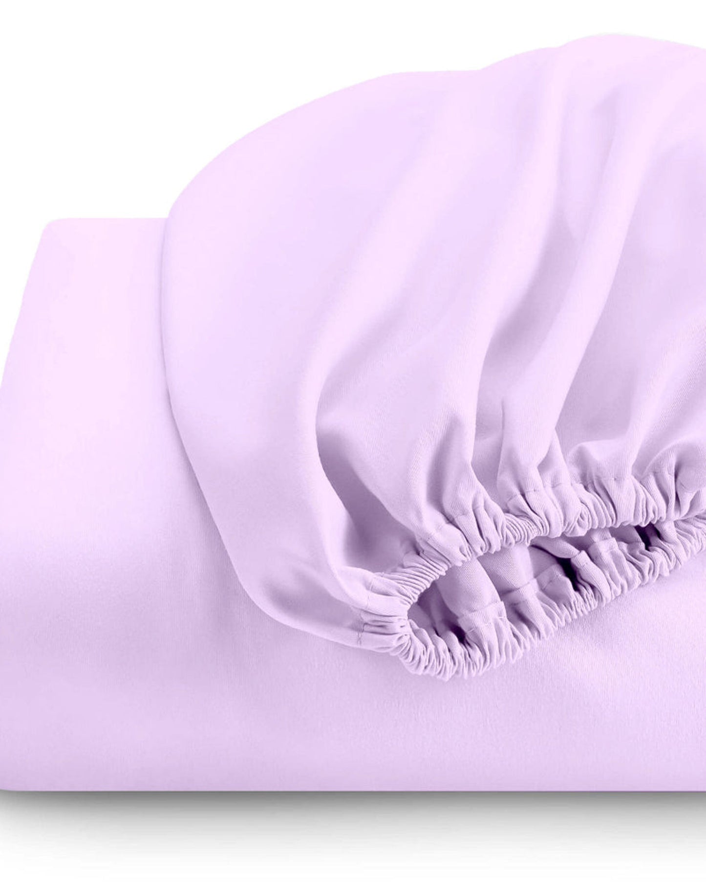 Cotton Home Fitted Sheet 1Pc Super Soft Light Purple