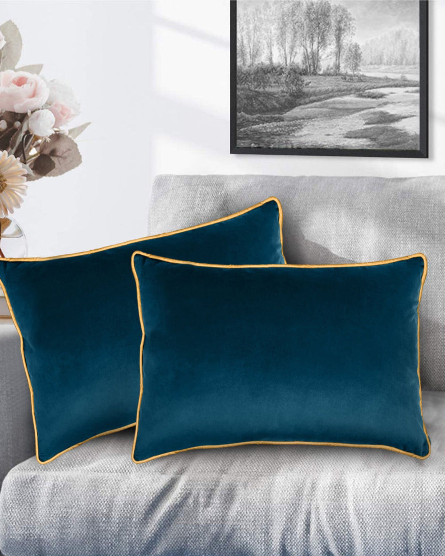 Cotton Home Cushion 2Pc Velvet