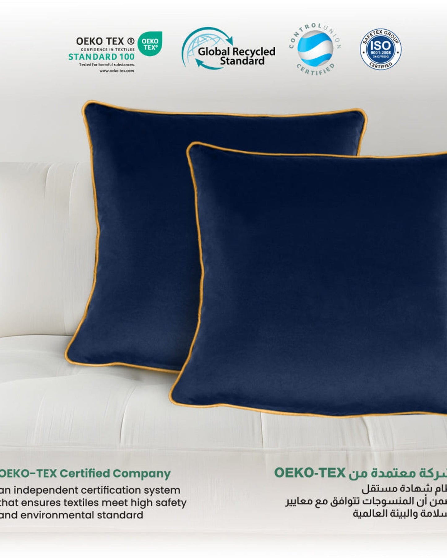 Cotton Home Cushion 2Pc Velvet