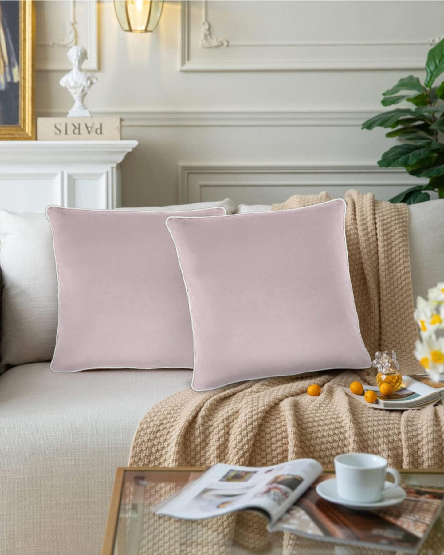 Cotton Home Cushion 2Pc Velvet