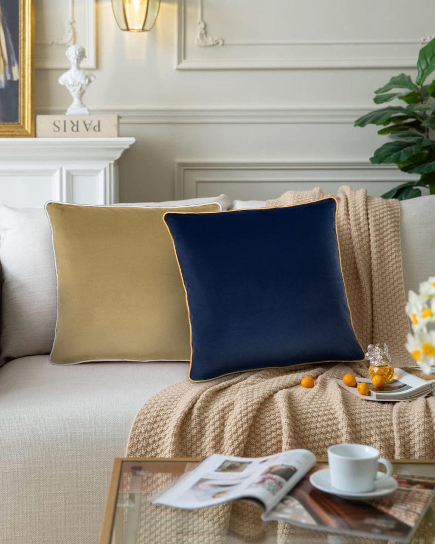Cotton Home Cushion 2Pc Velvet