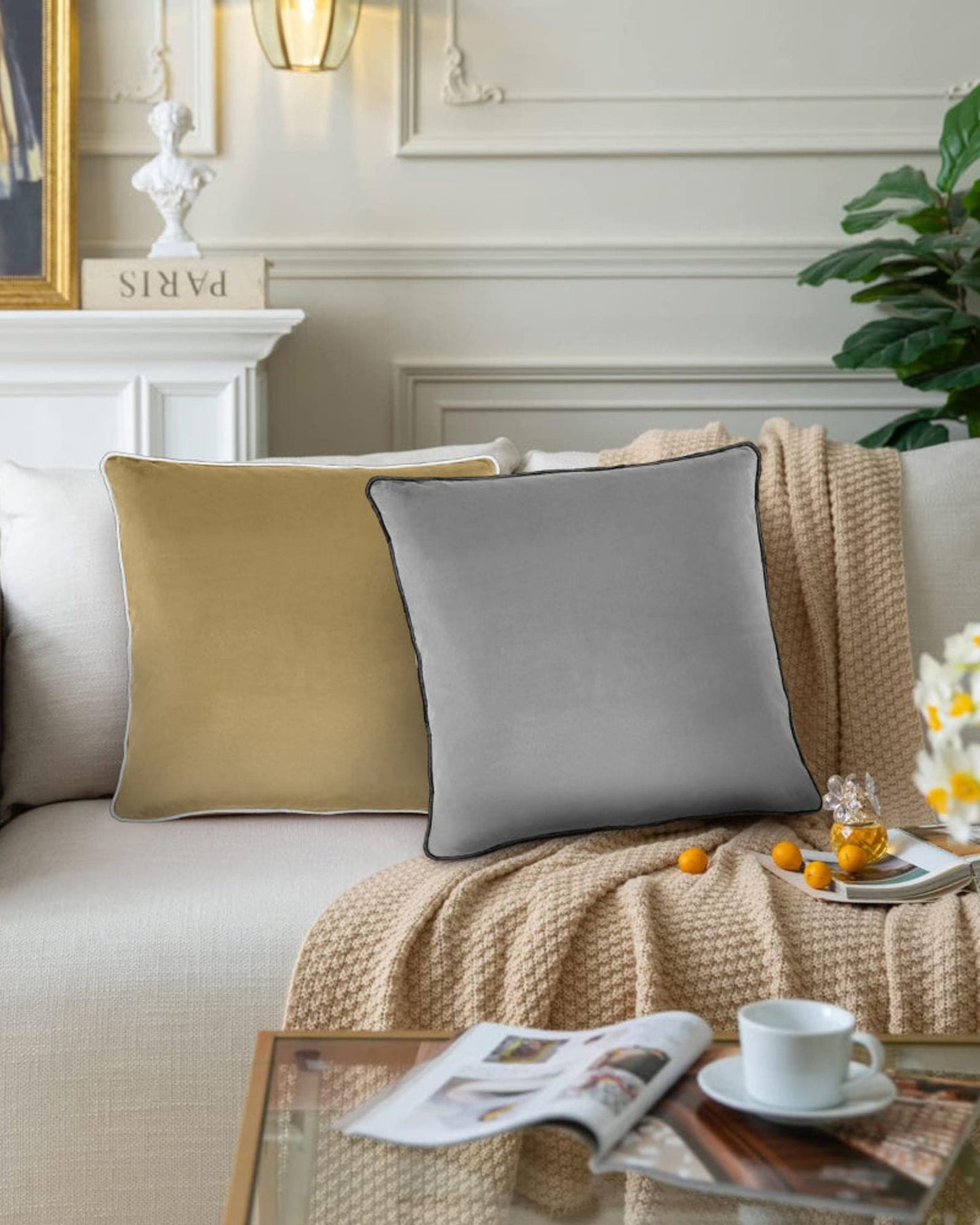 Cotton Home Cushion 2Pc Velvet