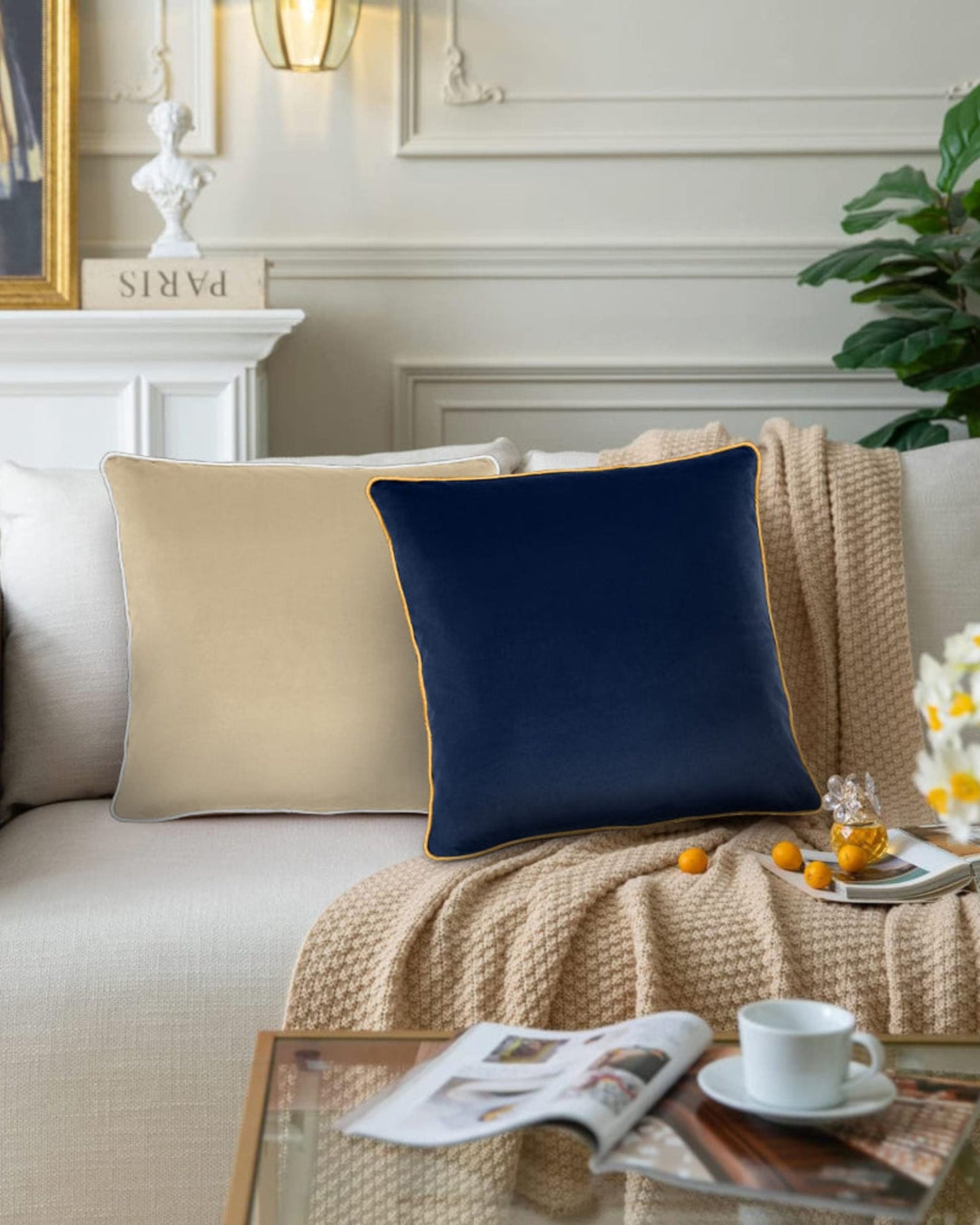 Cotton Home Cushion 2Pc Velvet