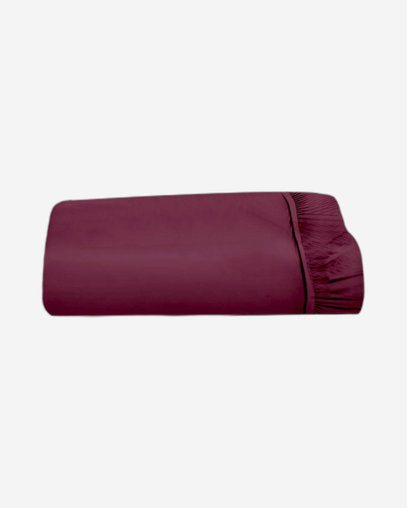 Cotton Home Fitted Sheet 1Pc Super Soft Burgundy