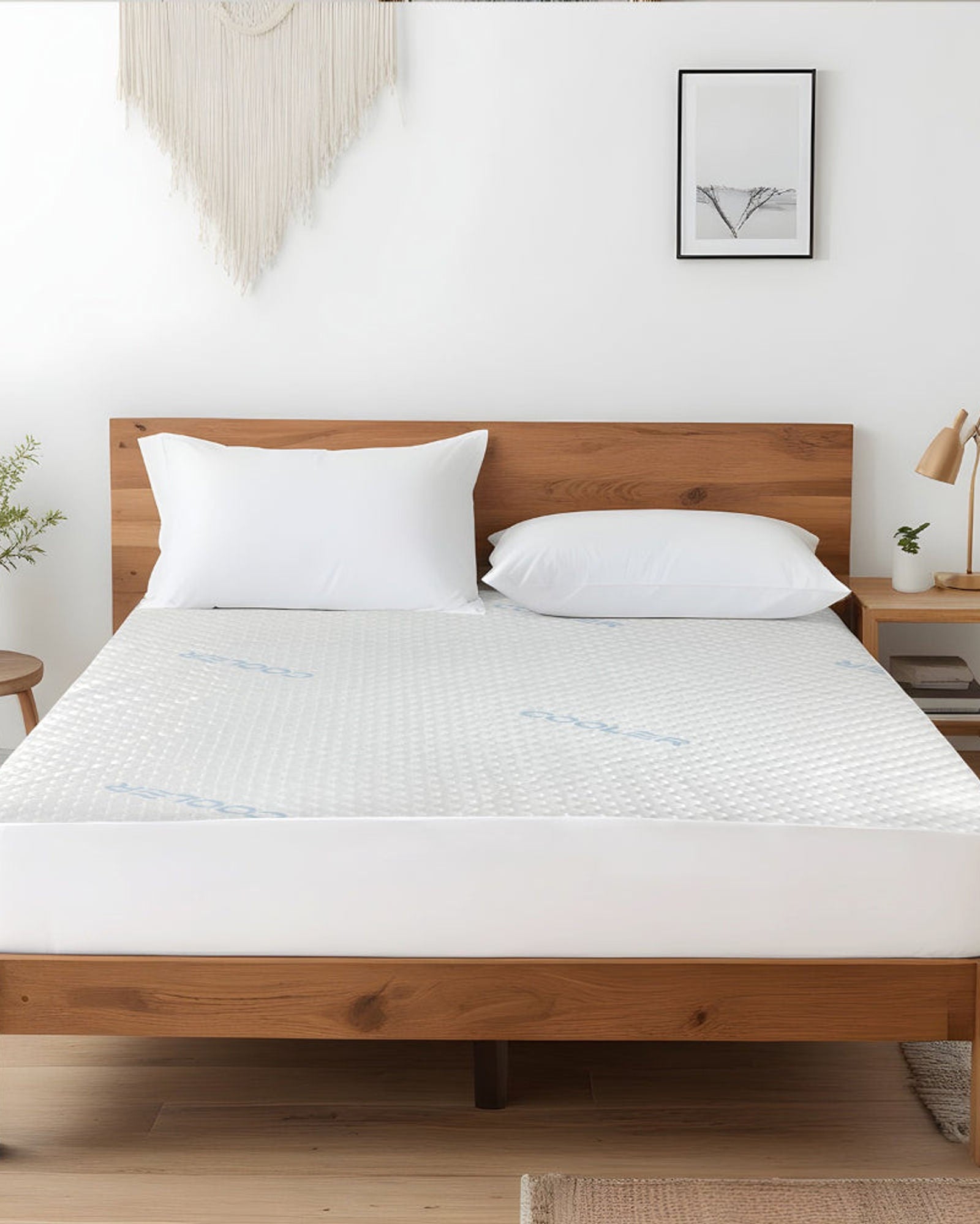 Cotton Home Coolant Blue  Waterproof  Mattress Protector