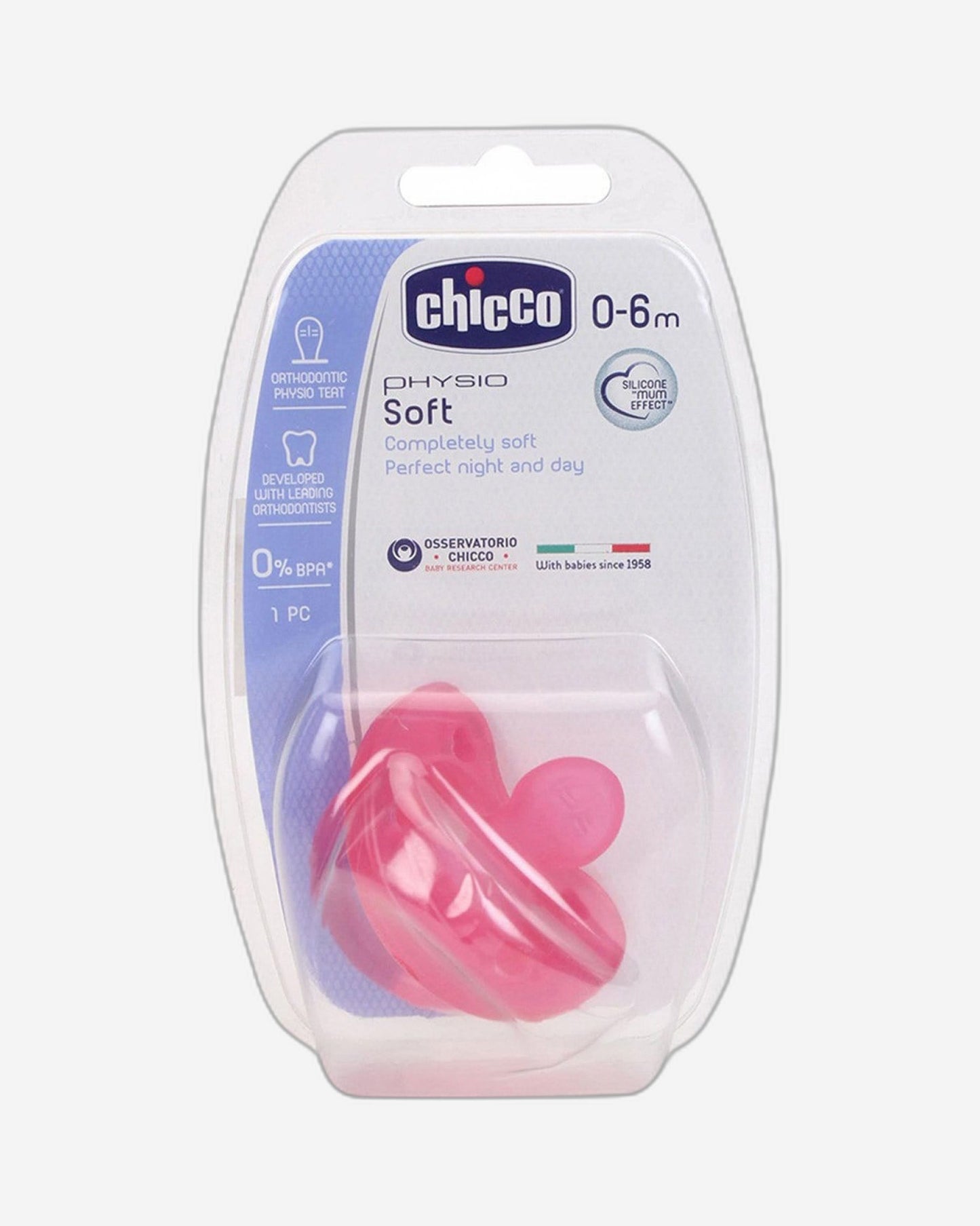 CHICCO PHYSIO SOFT PINK 0-6M 1PC