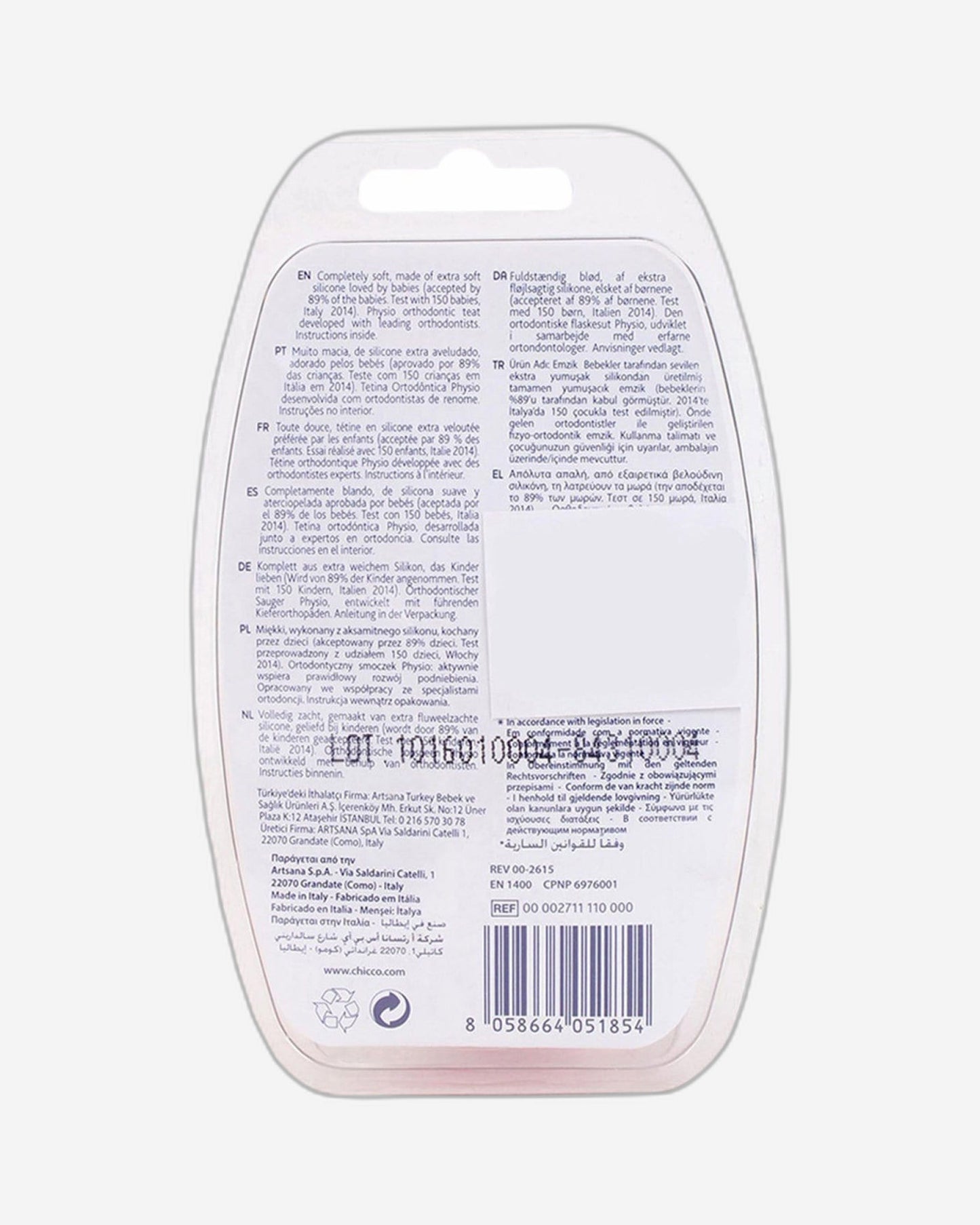 CHICCO PHYSIO SOFT PINK 0-6M 1PC