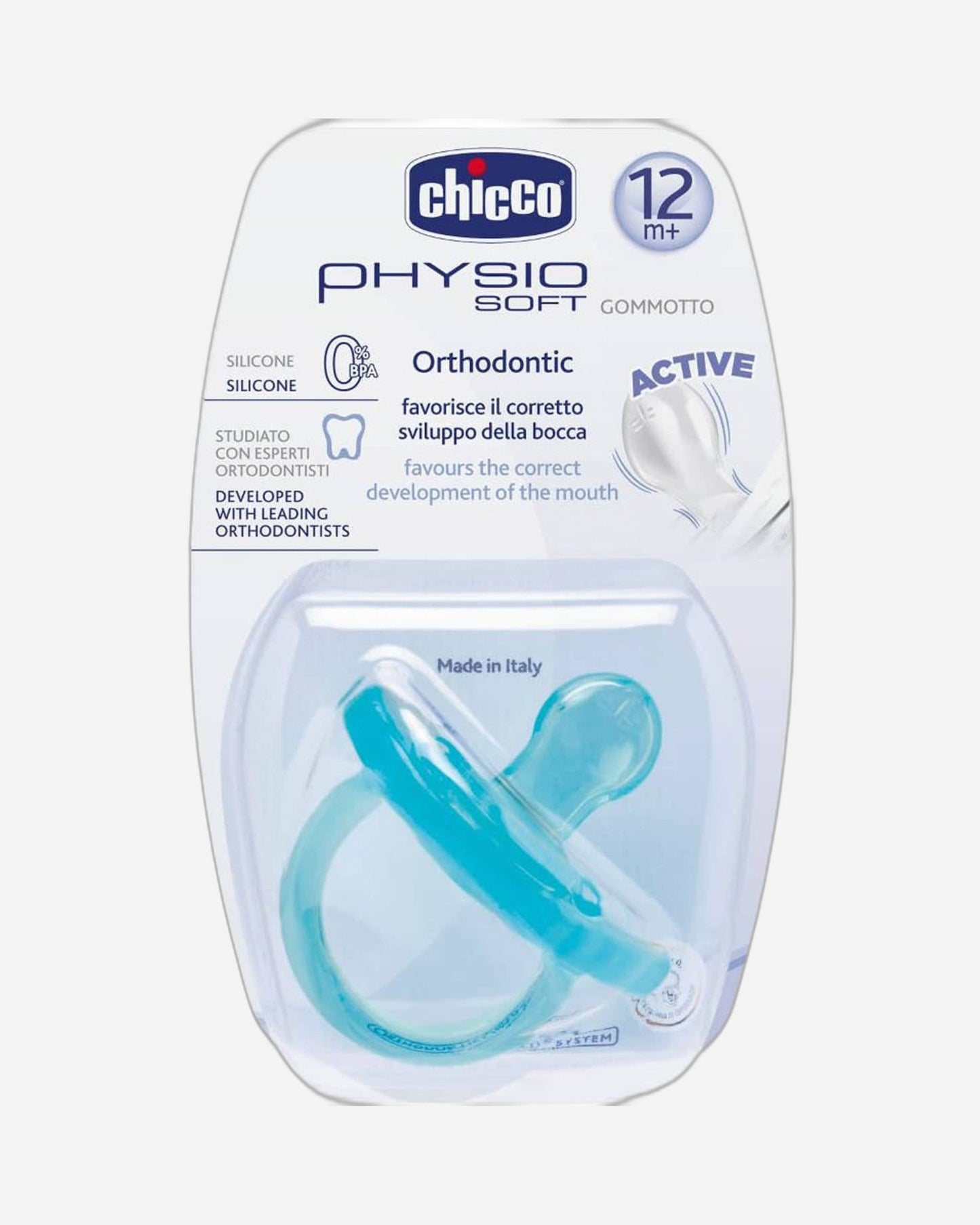 CHICCO PHYSIO SOFT LIGHT BLUE 12M+ 1PC