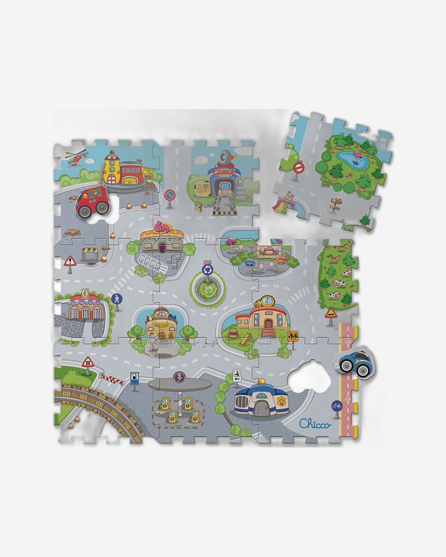 CHICCO TOY PUZZLE MAT CITY 9PCS