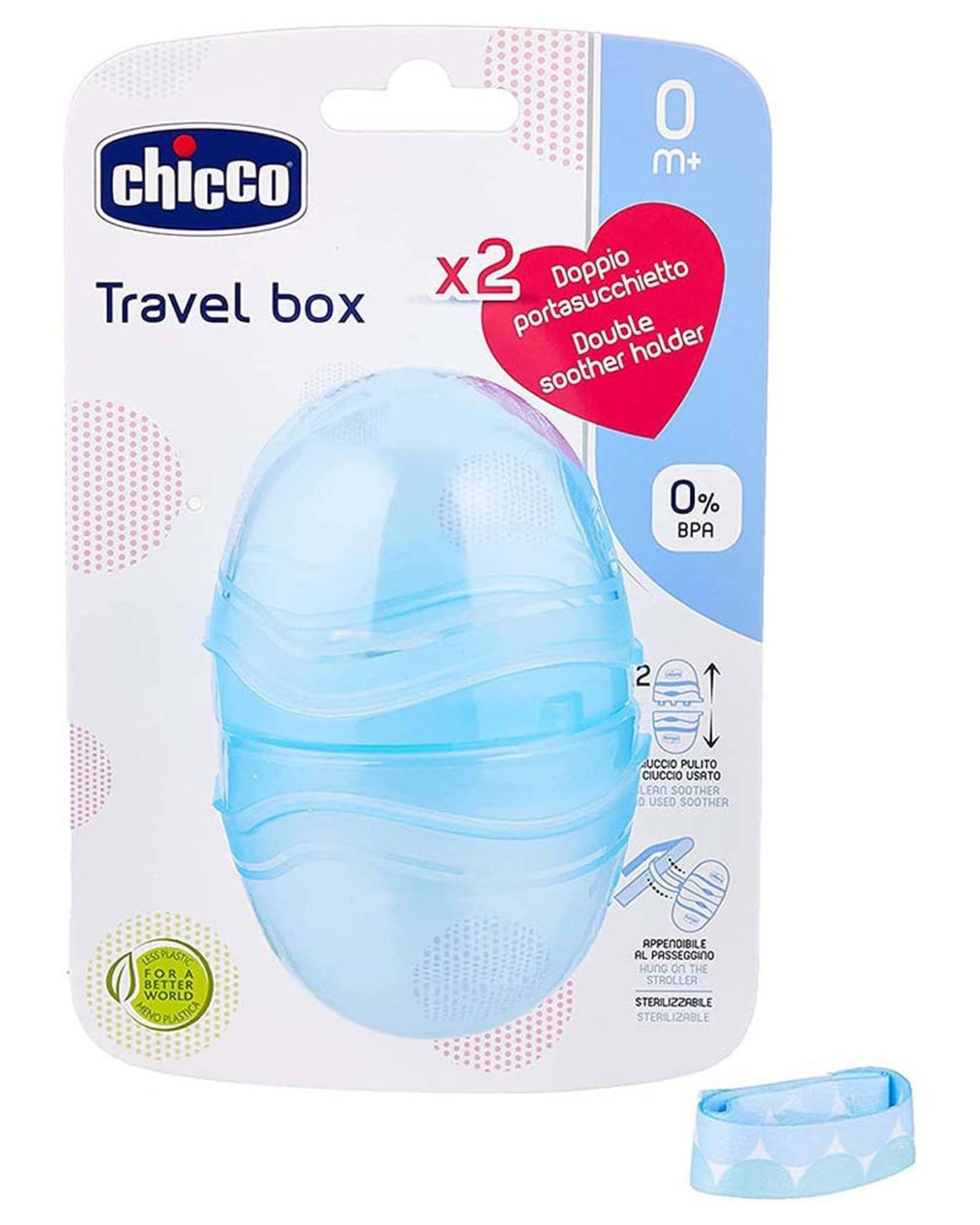 CHICCO DOUBLE SOOTHER HOLDER BLUE